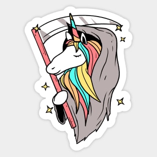 Unicorn Grim Reaper Sticker